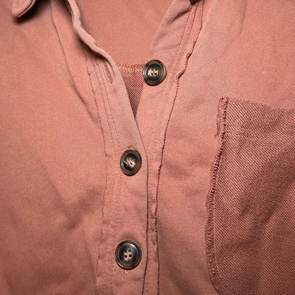 Listicle Rust Button-Up Shirt - Picture 2 of 6